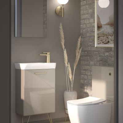 Utopia Chic Cloakroom Wash Basin Unit 500mm - on display