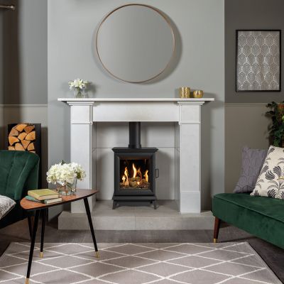 Sheraton 5 Gas Stove with White Marble Mantle